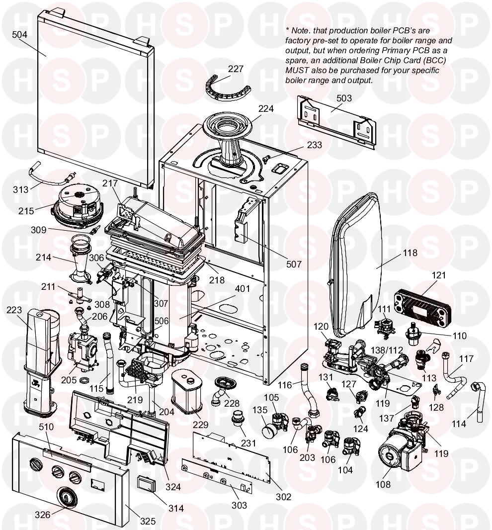 Ideal Procombi Exclusive 30 Exploded View Diagram Heating Spare Parts