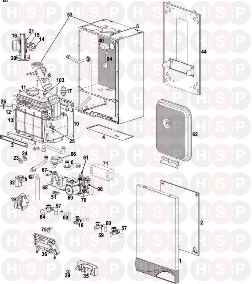 Ideal Isar He30 Exploded View After Xf Diagram Heating Spare Parts