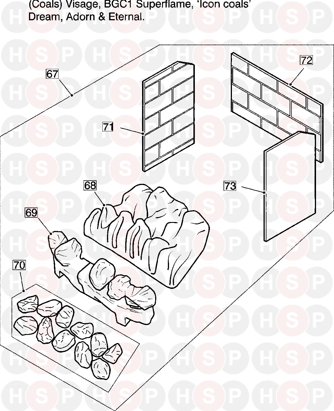 Valour gas fire coals