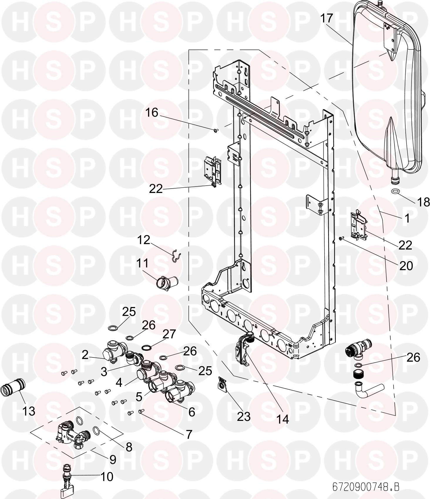 Worcester Greenstar 28 CDI Compact Wall Jig Expansion Vessel