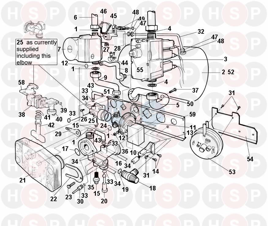 Worcester 24CDiRSF/NG (Hydraulic/Pump)Diagram Heating Spare Parts